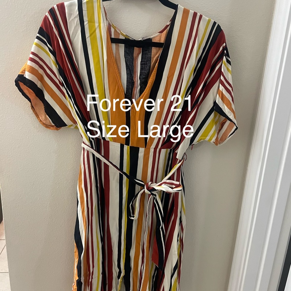 Forever 21 Multicolor Striped Dress
